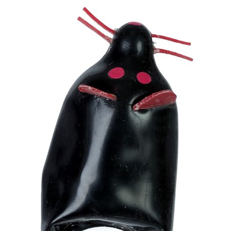 Condomerie - Preservativo Dipinto a Mano Modello Topo Nero XL