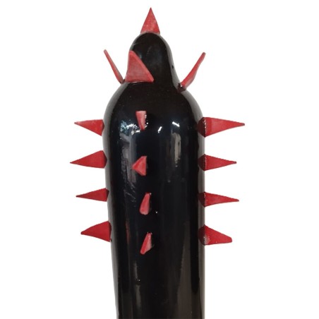 Condomerie - Hand-Painted Condom, Black Cactus XL Model