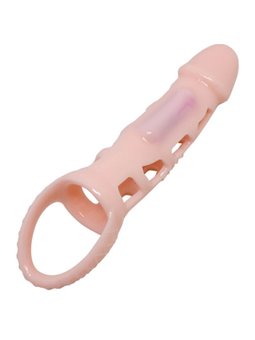 Baile Men Extension - Guaina Fallica in Silicone con Vibrazione 13,5 CM Naturale