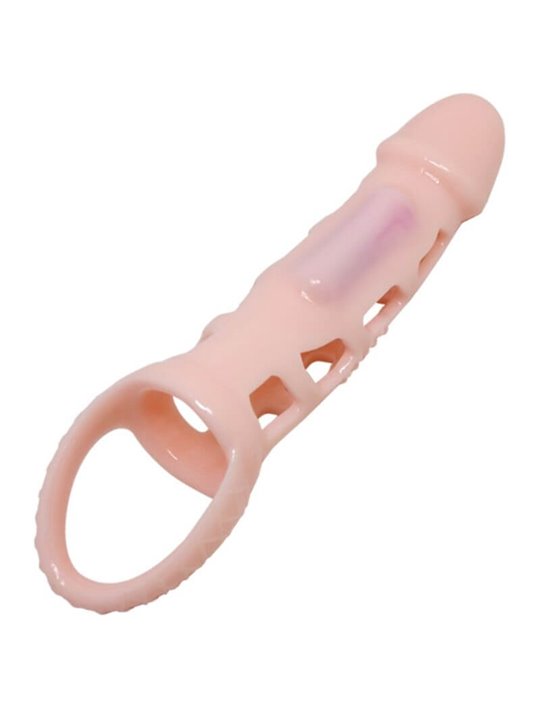 Baile Men Extension - Guaina Fallica in Silicone con Vibrazione 13,5 CM Naturale