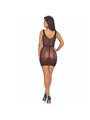 Passion BS113 - Black Lace Mini Dress One Size