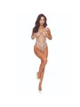 Passion BS114 - White Mesh Bodysuit One Size
