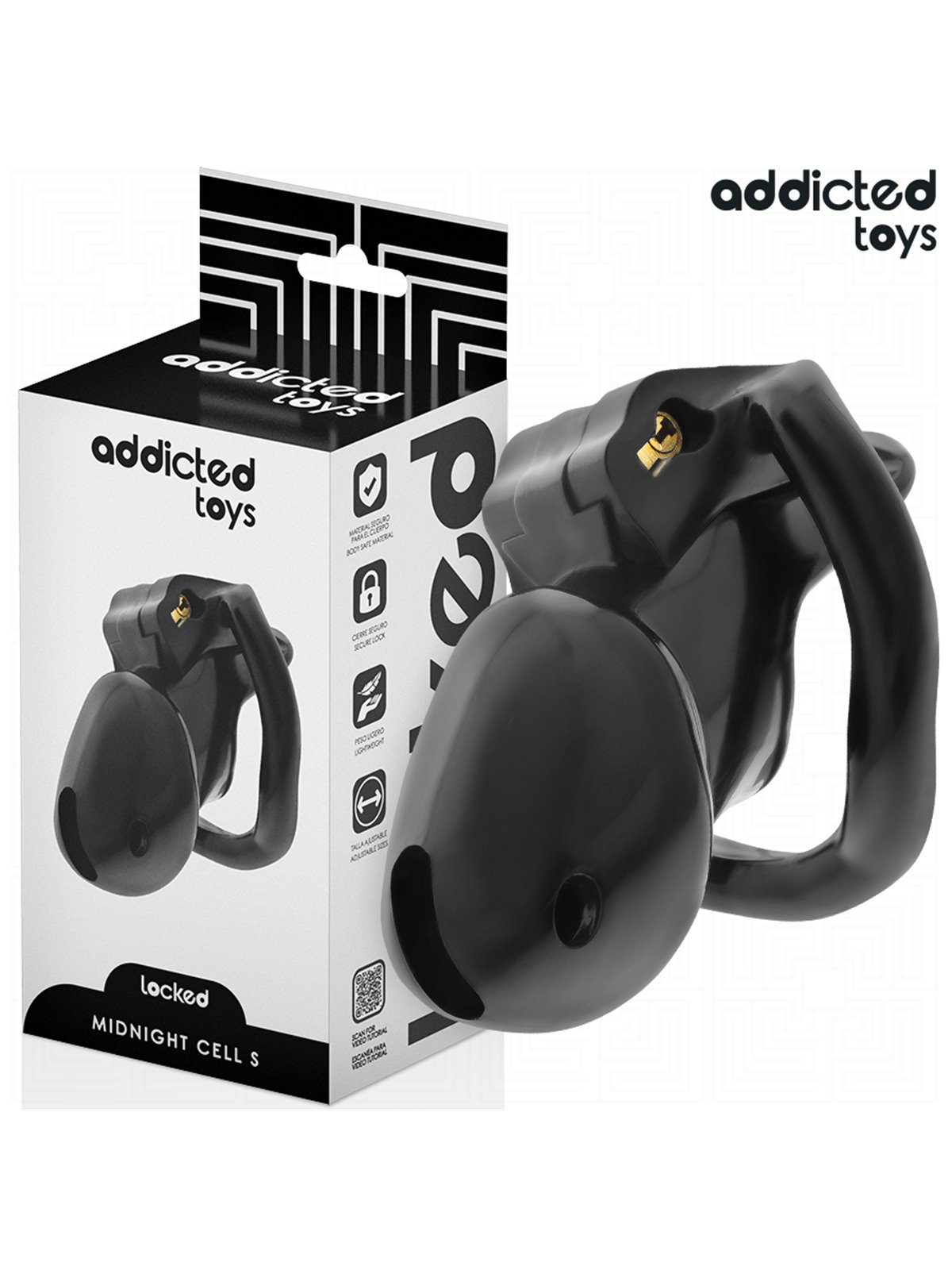 Addicted Toys Locked Mindnight Cell S - Gabbia Fallica con Serratura