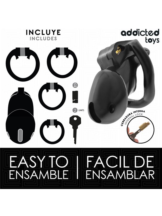 Addicted Toys Locked Mindnight Cell S - Gabbia Fallica con Serratura