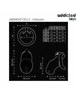 Addicted Toys Locked Mindnight Cell S - Gabbia Fallica con Serratura