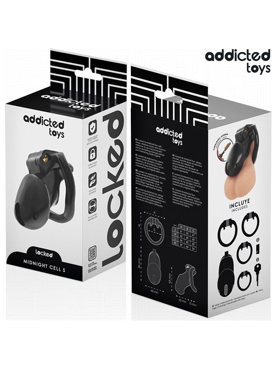 Addicted Toys Locked Mindnight Cell S - Gabbia Fallica con Serratura