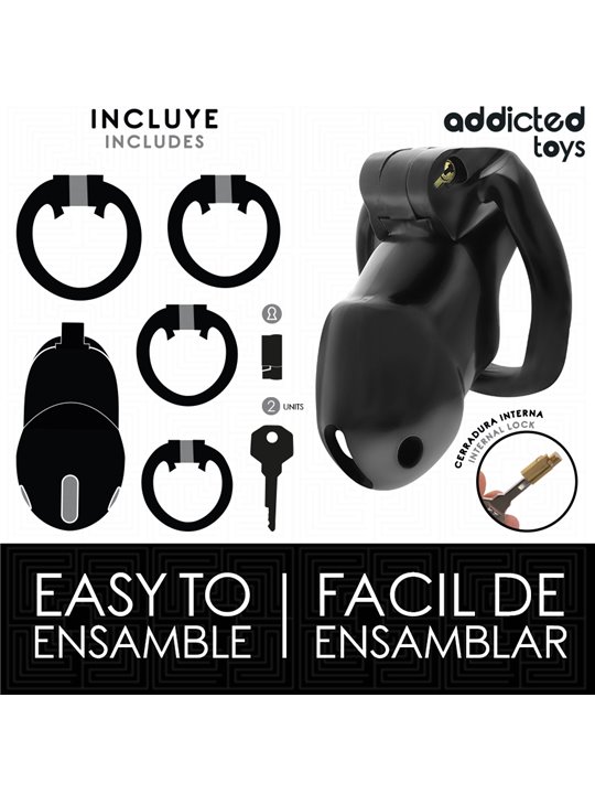 Addicted Toys Locked Mindnight Cell M - Gabbia Fallica con Serratura