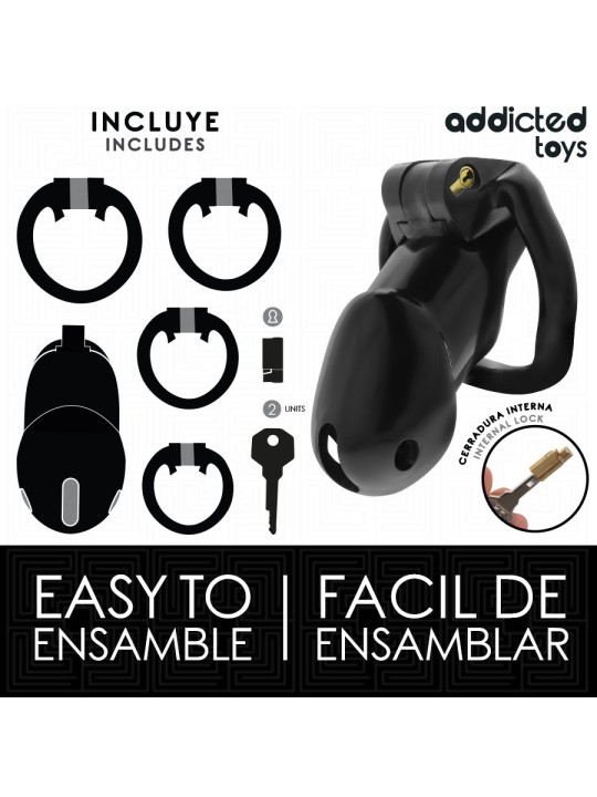 Addicted Toys Locked Mindnight Cell L - Gabbia Fallica con Serratura
