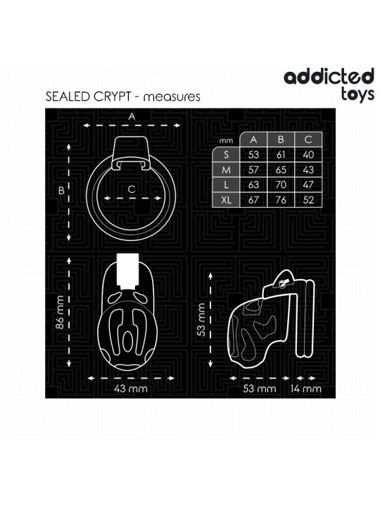 Addicted Toys Locked Sealed Crypt - Gabbia Fallica con Serratura