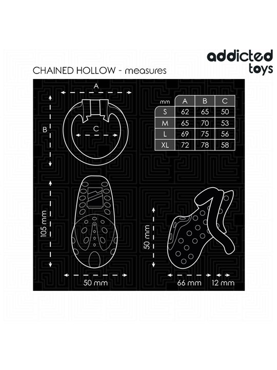 Addicted Toys Locked Chained Hollow - Gabbia Fallica con Serratura