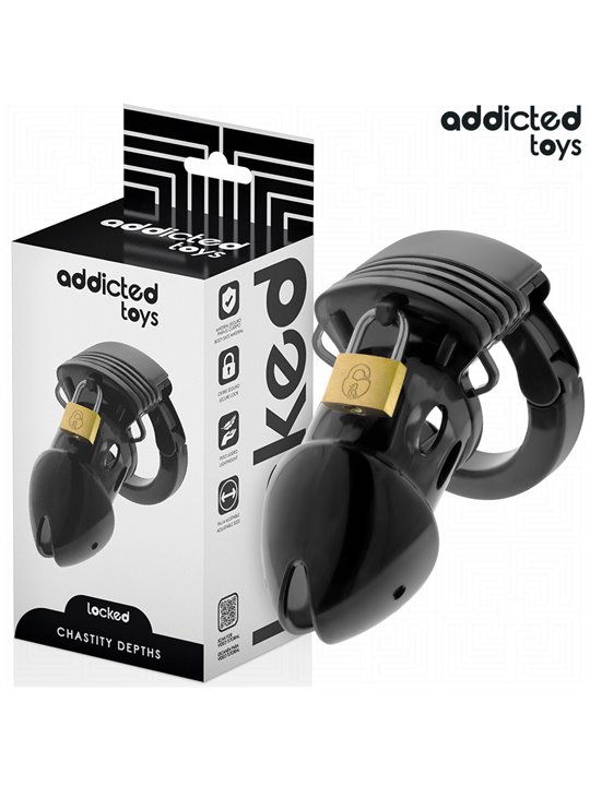 Addicted Toys Locked Chastity Depths - Gabbia Fallica con Serratura