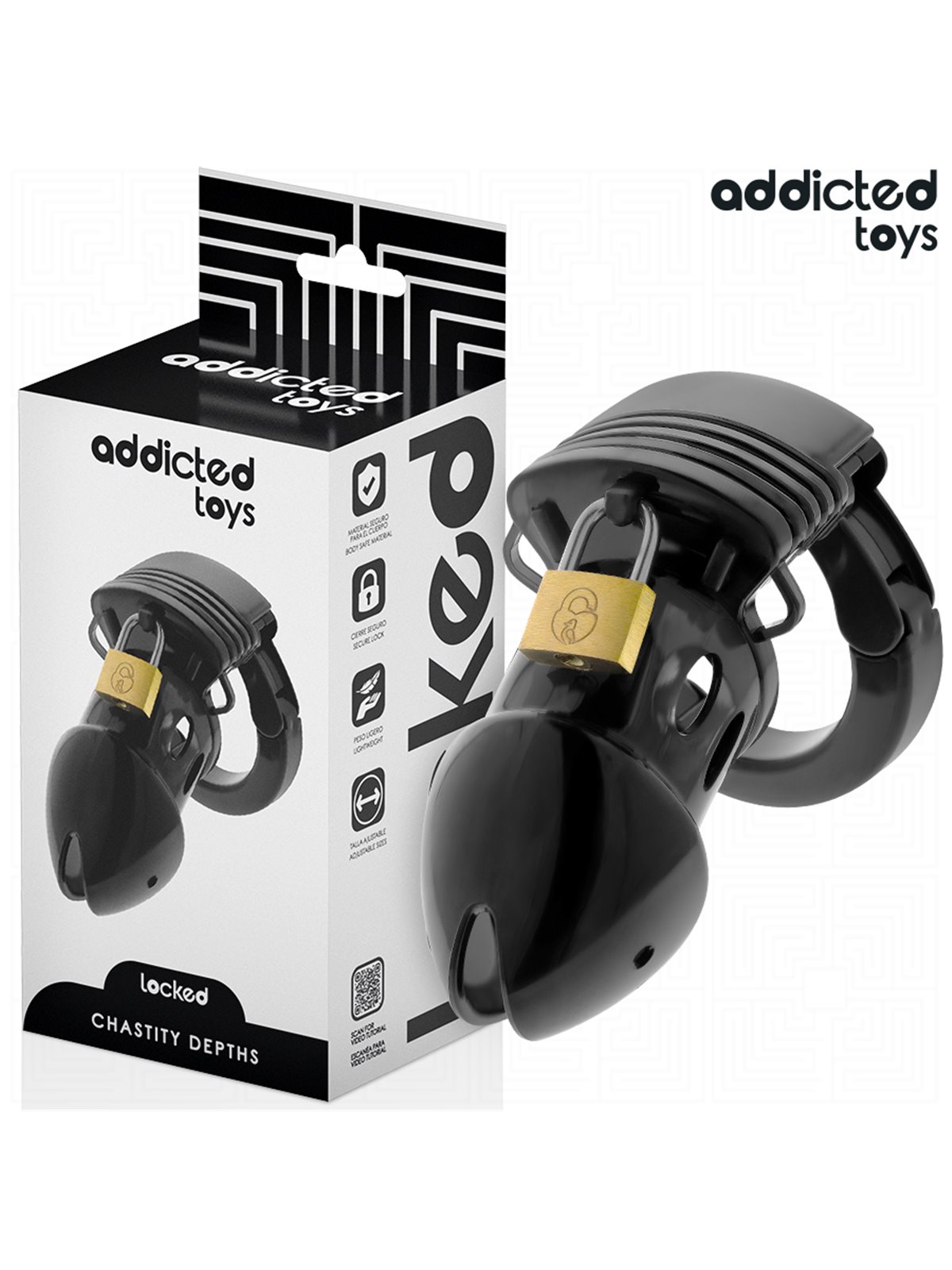Addicted Toys Locked Chastity Depths - Gabbia Fallica con Serratura
