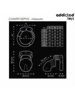 Addicted Toys Locked Chastity Depths - Gabbia Fallica con Serratura