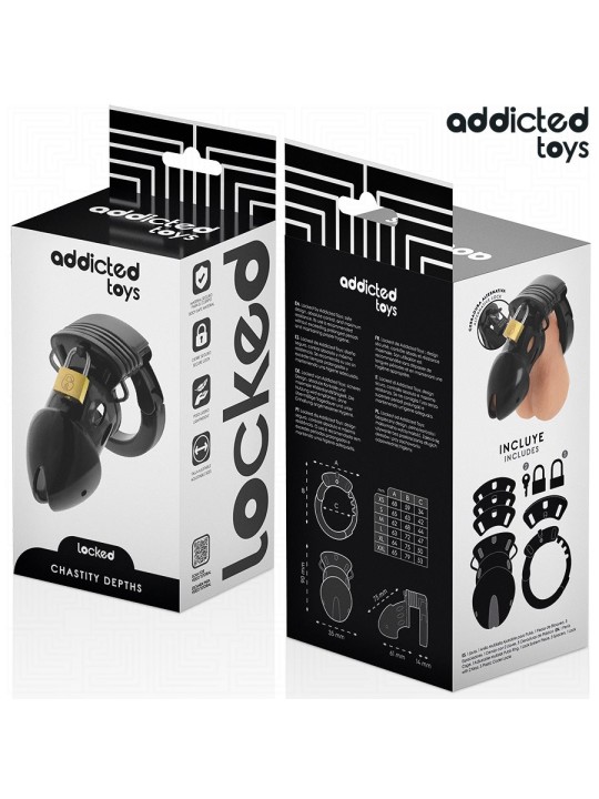 Addicted Toys Locked Chastity Depths - Gabbia Fallica con Serratura