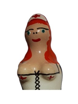 Condomerie - Preservativo Dipinto a Mano Modello Infermiera Capelli Rossi