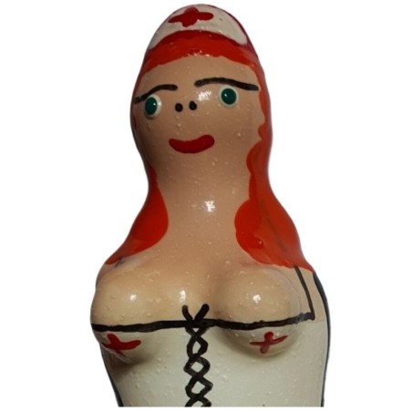 Condomerie - Preservativo Dipinto a Mano Modello Infermiera Capelli Rossi