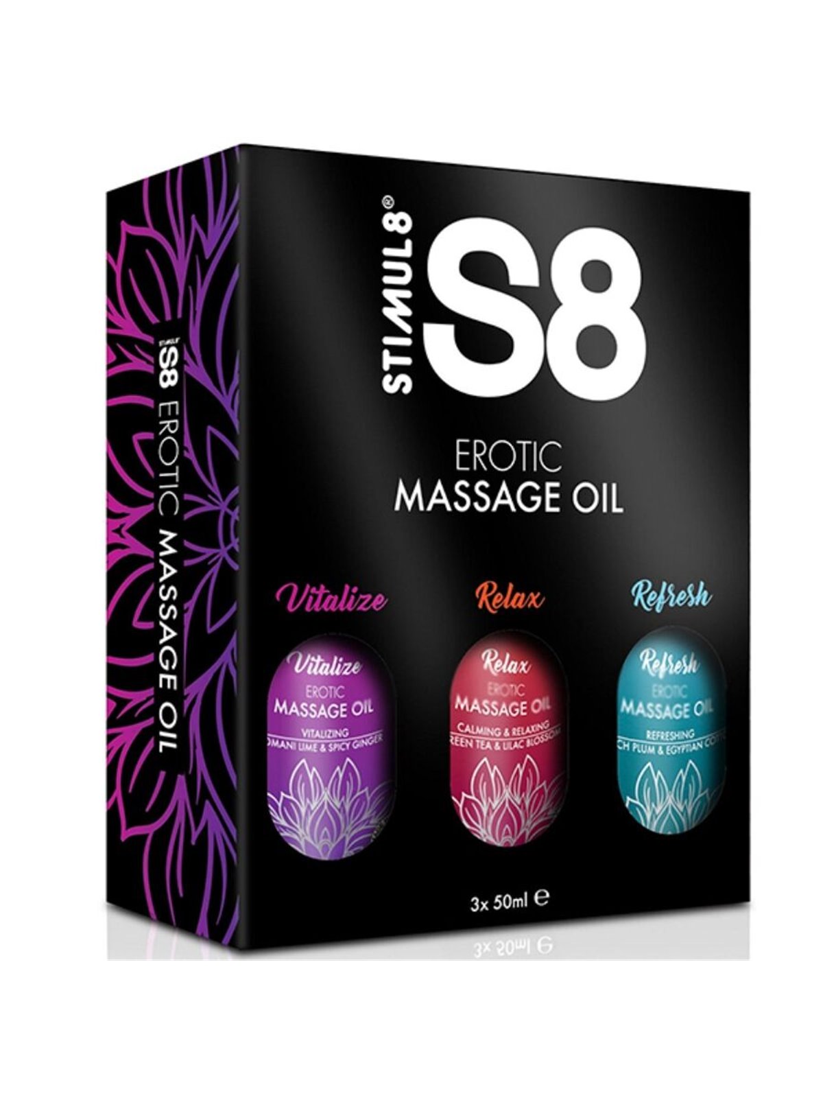 Stimul8 S8 - Erotic Massage Oil Pack of 3x50 ML