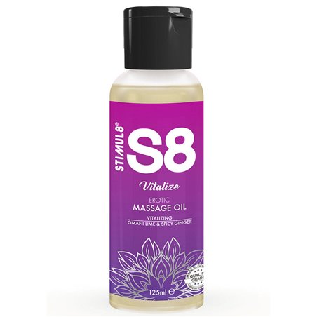 Stimul8 S8 Vitalize - Olio per Massaggio Erotico 125 ML