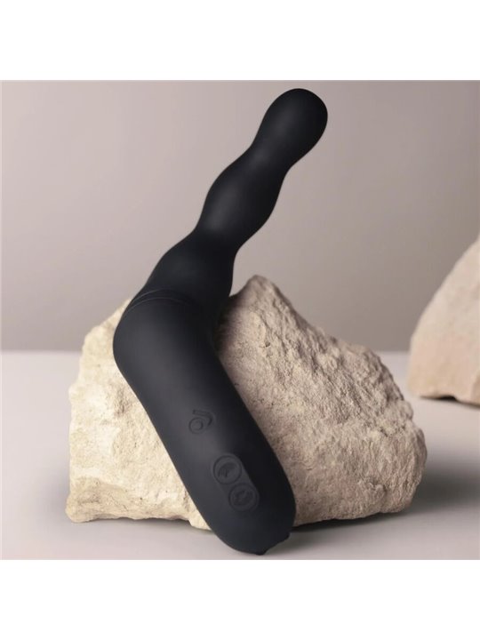 Rocks-Off - Flexible Black Silicone Prostate and Anal Vibrator
