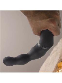 Rocks-Off - Flexible Black Silicone Prostate and Anal Vibrator