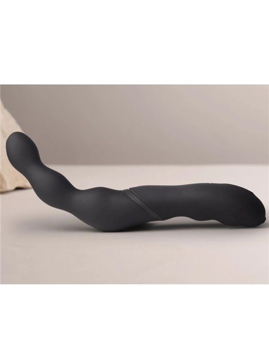 Rocks-Off - Flexible Black Silicone Prostate and Anal Vibrator