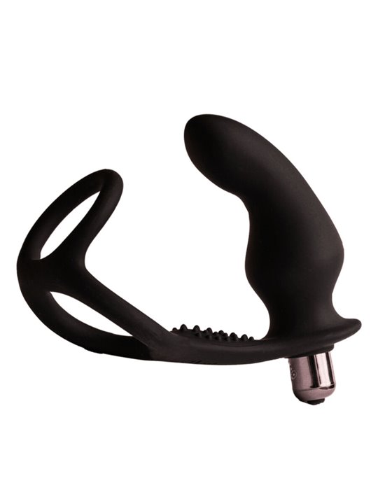 Rocks-Off Ro-Zen Pro - Anello Fallico con Plug Anale Vibrante Nero