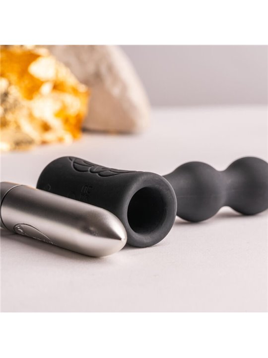 Rocks-Off Petite Sensations Pearls - Black Vibrating Anal Plug