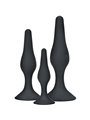 Toyjoy Curvy Companions Kit - Plug Anale in Silicone Nero 3 Pezzi