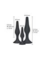 Toyjoy Curvy Companions Kit - Black Silicone Anal Plug 3 Pieces