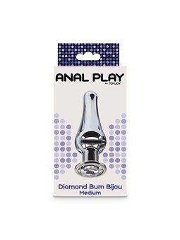 Toyjoy Diamond Bum Bijou Medium - Plug Anale in Alluminio con Diamante