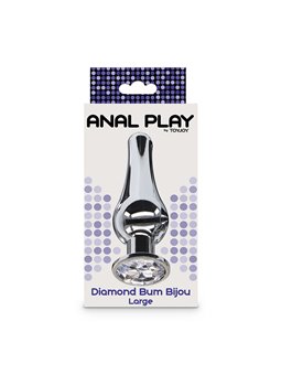 Toyjoy Diamond Bum Bijou Large - Plug Anale in Alluminio con Diamante