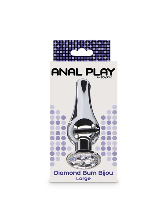 Toyjoy Diamond Bum Bijou Large - Plug Anale in Alluminio con Diamante