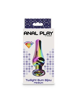 Toyjoy Twilight Bum Bijou Medium - Plug Anale in Alluminio con Diamante