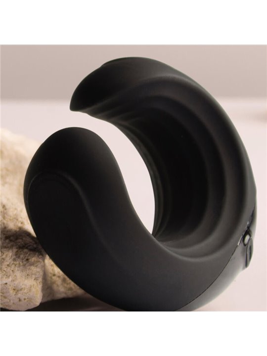 Rocks-Off Echo - Masturbatore Maschile in Silicone Nero con Vibrazione