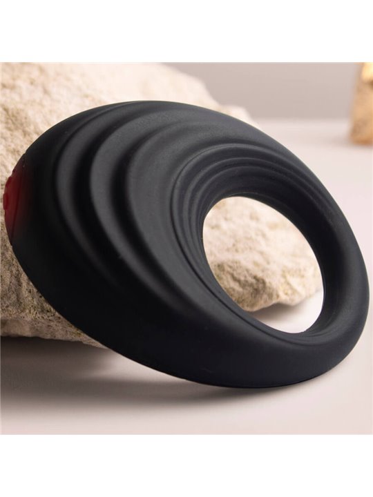 Rocks-Off Spire - Anello Fallico Vibrante in Silicone Nero