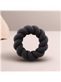 Rocks-Off Twist - Flexible Black Liquid Silicone Cock Ring