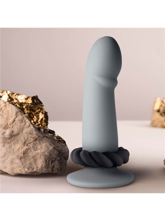 Rocks-Off Twist - Flexible Black Liquid Silicone Cock Ring