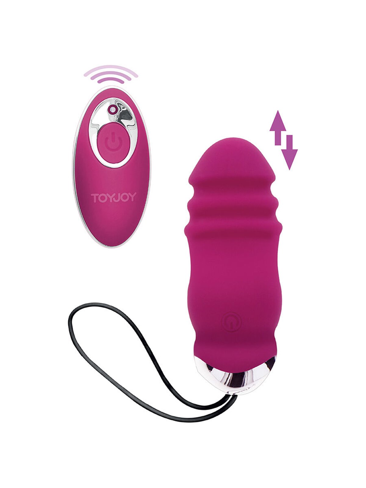 Toyjoy Sunny Side Up - Fuchsia Up & Down Vibrating Egg with Remote Control