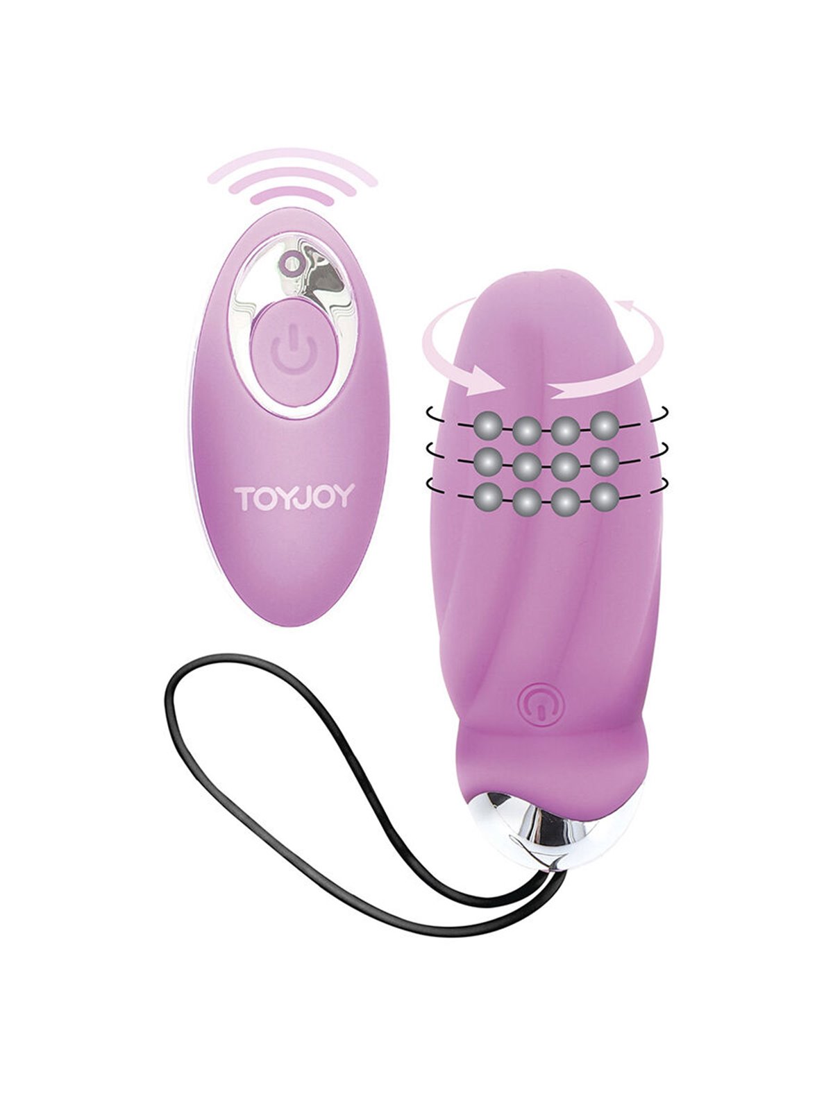 Toyjoy You Crack Me Up - Ovetto Vibrante Rotante Rosa con Telecomando