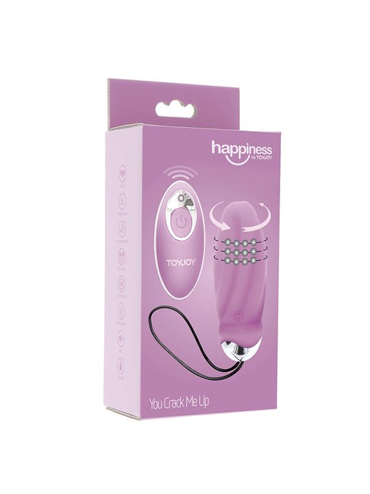 Toyjoy You Crack Me Up - Pink Rotating Vibrating Egg with Remote Control