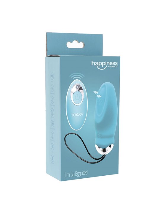 Toyjoy I'm So Eggcited - Blue Stimulating Vibrating Egg with Remote Control