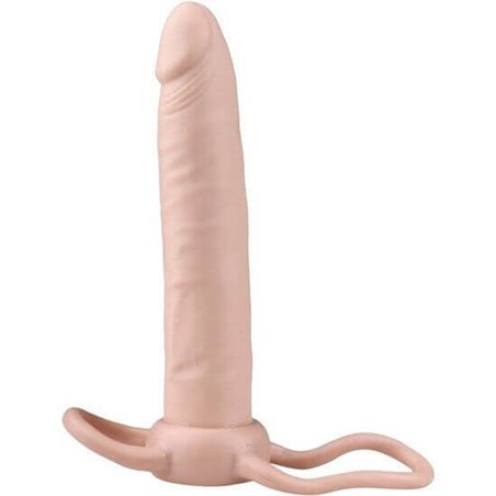 CalExotics Accommodator - Dildo per Doppia Penetrazione - Beige