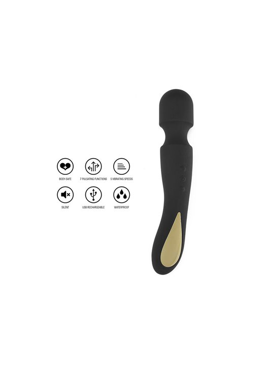 Toyjoy Zenith - Vibratore Wand Nero con Luce Led Multicolore