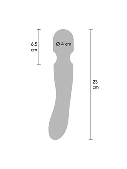 Toyjoy Zenith - Vibratore Wand Nero con Luce Led Multicolore