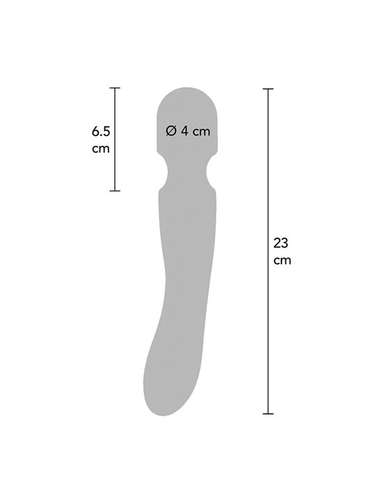 Toyjoy Zenith - Vibratore Wand Nero con Luce Led Multicolore