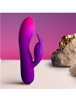 Rocks-Off Glo-Girl Rabbit - Purple Silicone Rabbit Vibrator