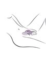 Rocks-Off Glo-Girl Rabbit - Purple Silicone Rabbit Vibrator