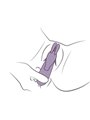 Rocks-Off Glo-Girl Rabbit - Purple Silicone Rabbit Vibrator