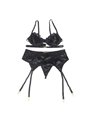 Subblime - Set Reggiseno + Perizoma + Reggiseno in Pizzo Nero L/XL