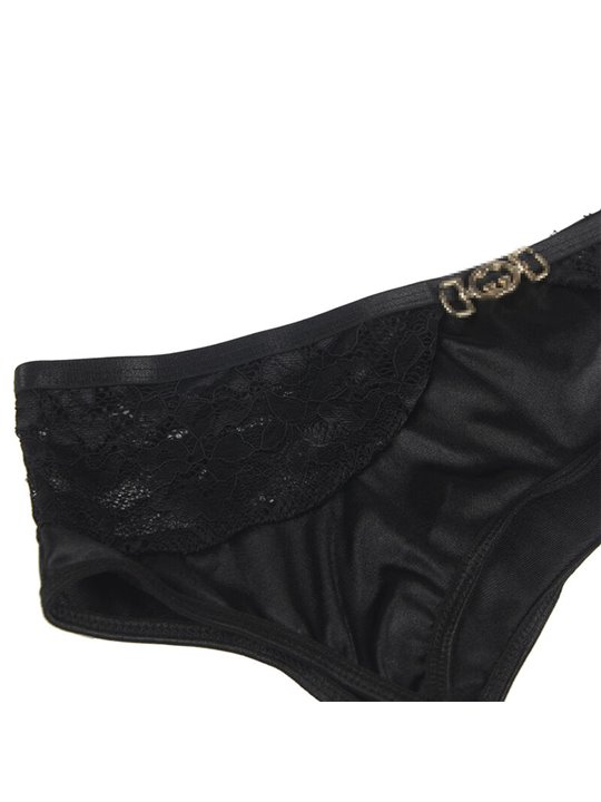 Subblime - Set Reggiseno + Perizoma + Reggiseno in Pizzo Nero L/XL